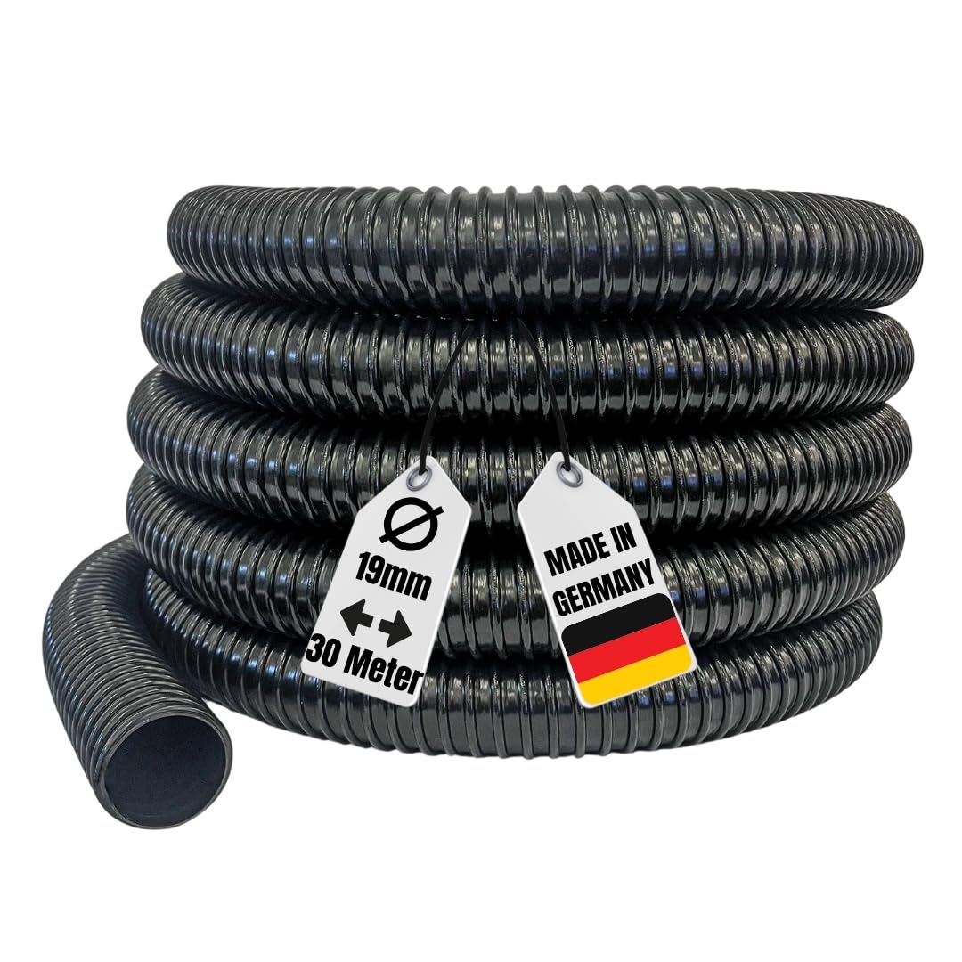 AquaOne Tubo flessibile per stagno, 19 mm, 3/4", 30 m, tubo per laghetto di alta qualità, per giardino e stagni, tubo per stagno, tubo a spirale, tubo per pompa, tubo flessibile