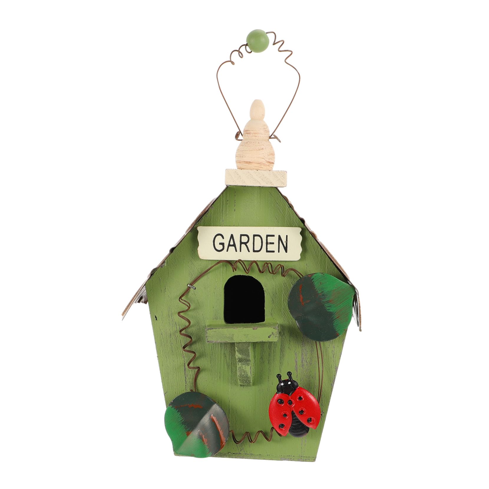Nichoir pour oiseaux en bois naturel abri suspendu déco pour jardin extérieur