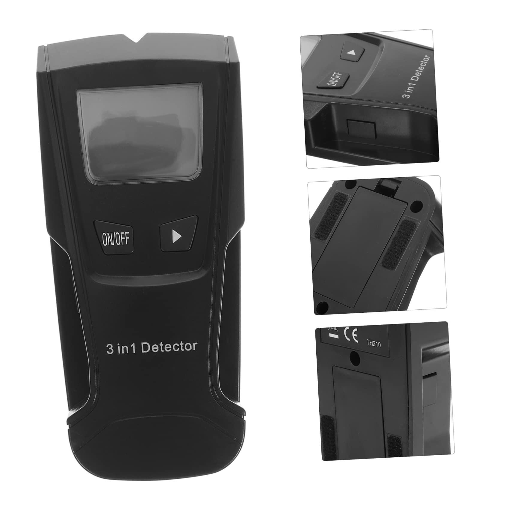 Wanddetektor 6f22 9v Lcd Balkendetektor Schwarz für Präzise Ortung | Wandfinder, Metallscanner mit Versenktem Griff, Multipurpose für Regale und Schränke