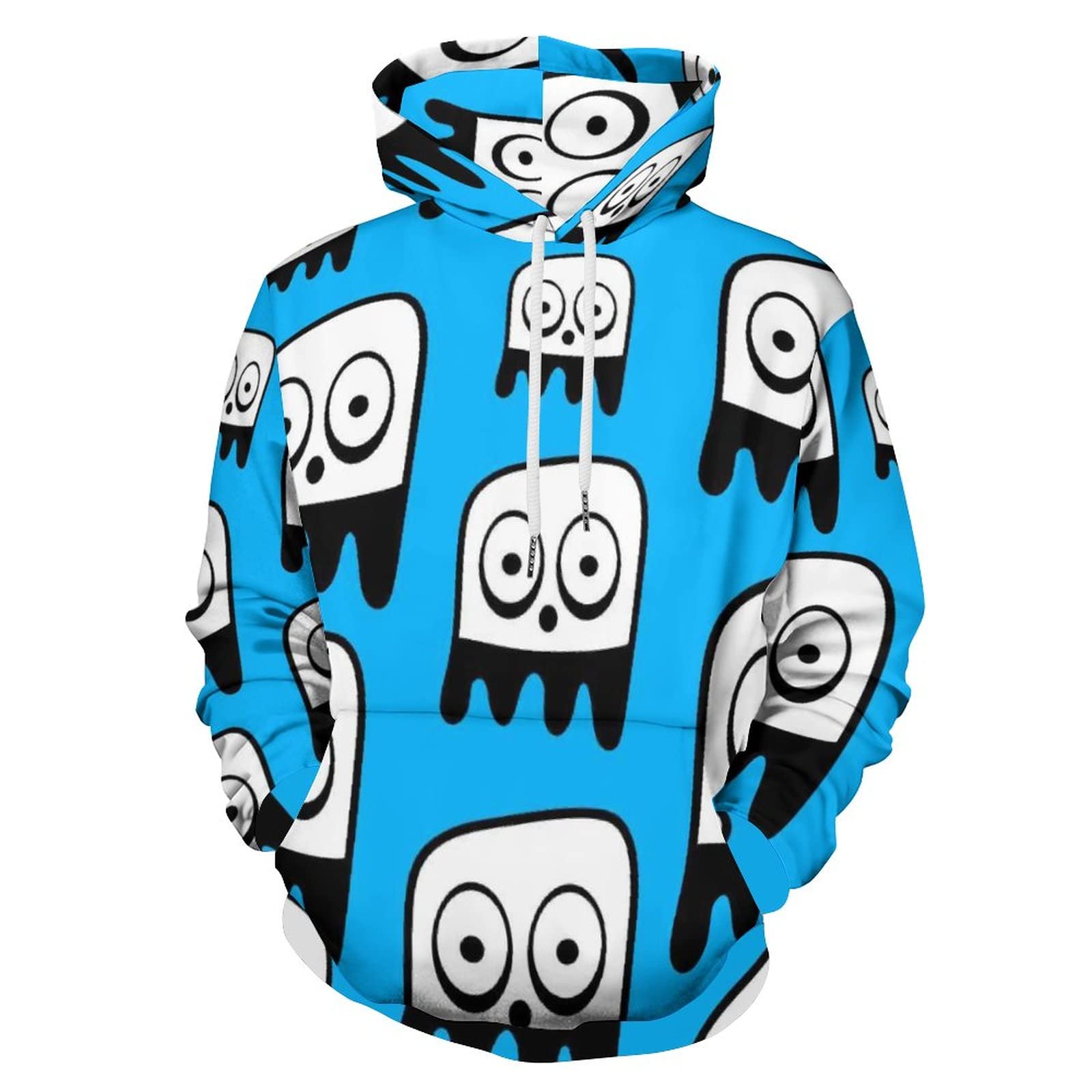 Adult Hoodie Funky Doodle Character Pattern Sweatshirts Hoody With Pocket For Men Women