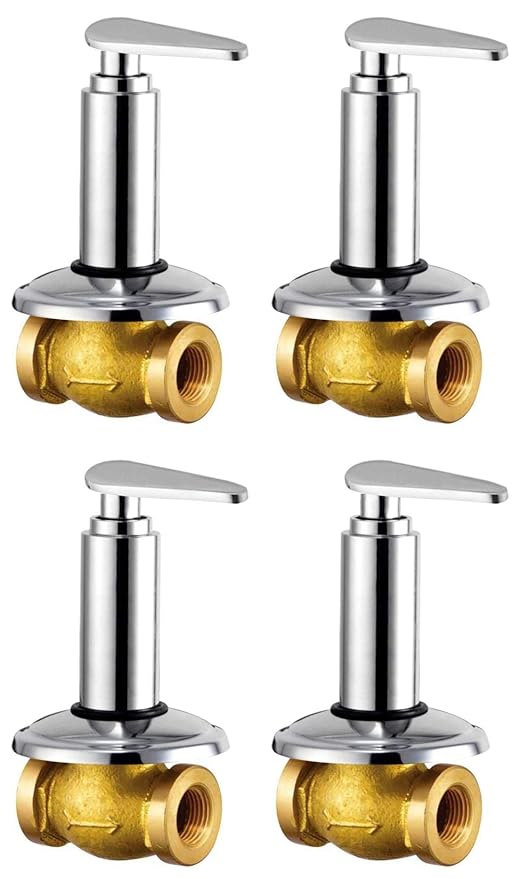Joyway Vista Concealed Stop Cock 20 mm. (3/4 Inch) Brass/Heavy Duty Quarter Turn (Pack of 4 Pieces)