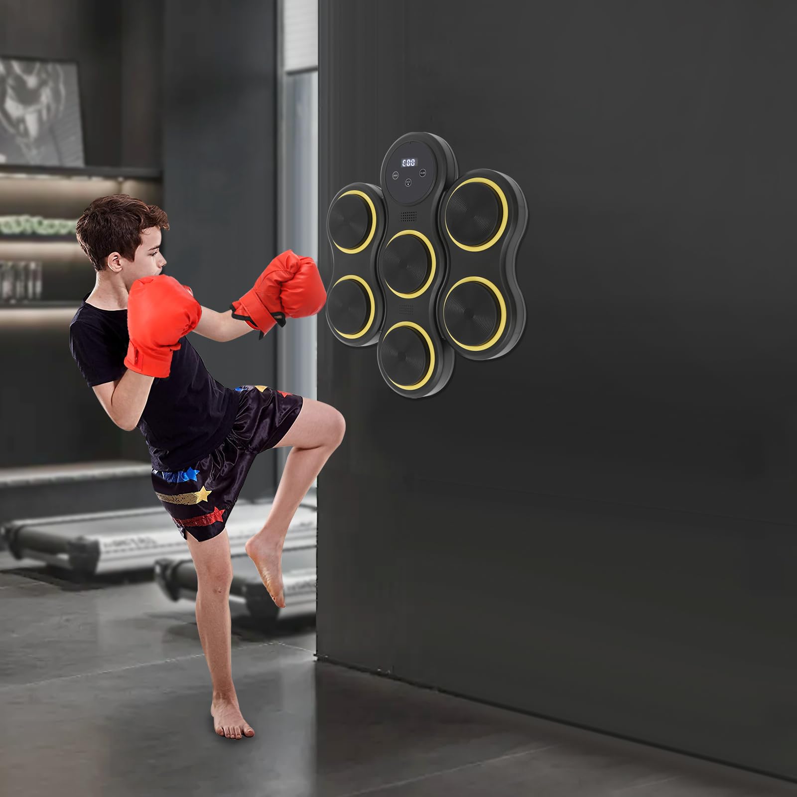 Máquina de boxeo musical para adultos, con música, bluetooth, dispositivo de caja electrónica con 9 modos de velocidad