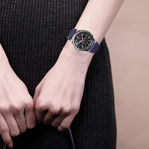 Miniatura 3 de Correas para Samsung Gear S3 FrontierClassic Watch, pulsera de silicona, correa deportiva, correa de repuesto, Azul oscuro