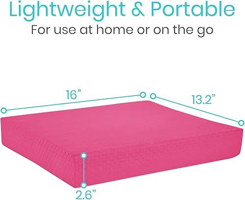 Miniatura 4 de Vive Almohadilla de equilibrio  Esterilla de yoga grande de espuma para terapia física, entrenamiento de estabilidad, ejercicio de rodilla y