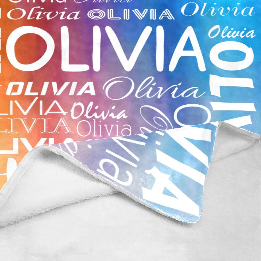 JOYXBUY Personalized Fleece Blanket - Custom Name Throw Blanket For Baby, Kids, Women, Men - Multiple Sizes (30x40 To 60x80 Inches)