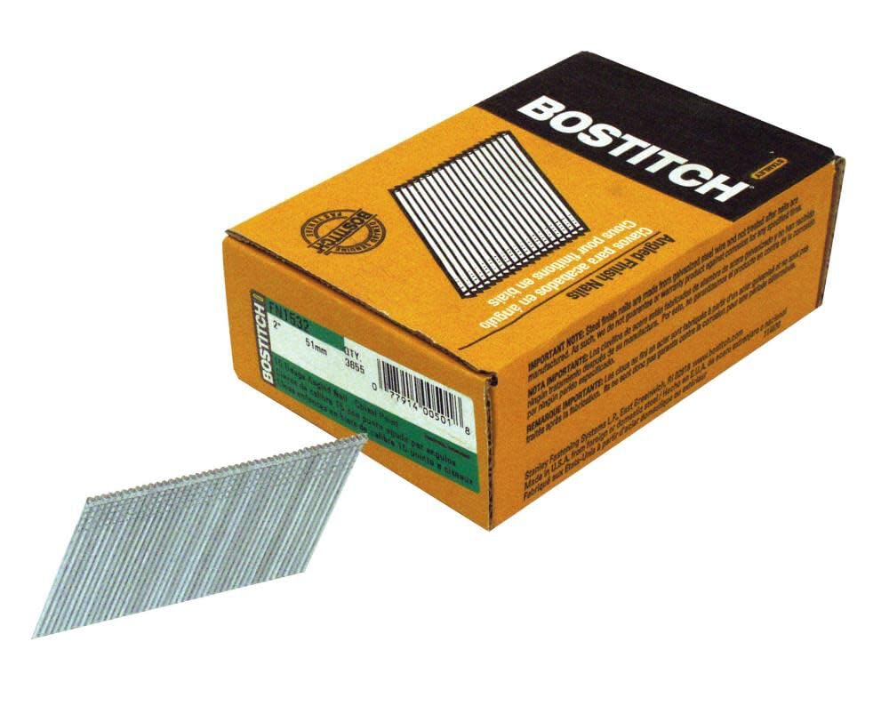 Bostitch Multicolored Fn1532 50Mm Angled Finish Nails 15 Gauge Galvanised Pack 3655