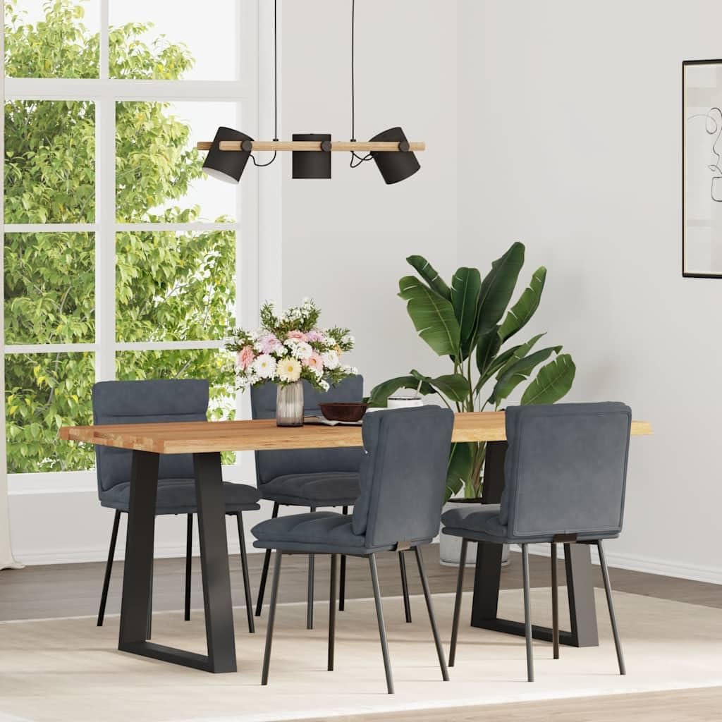vidaXL Dining Chairs 4 pcs Dark Gray Velvet, Dinner Chair, Kitchen Chair, Dining seat, Chair, Living Room Chair, Accent Chair, Side Chair