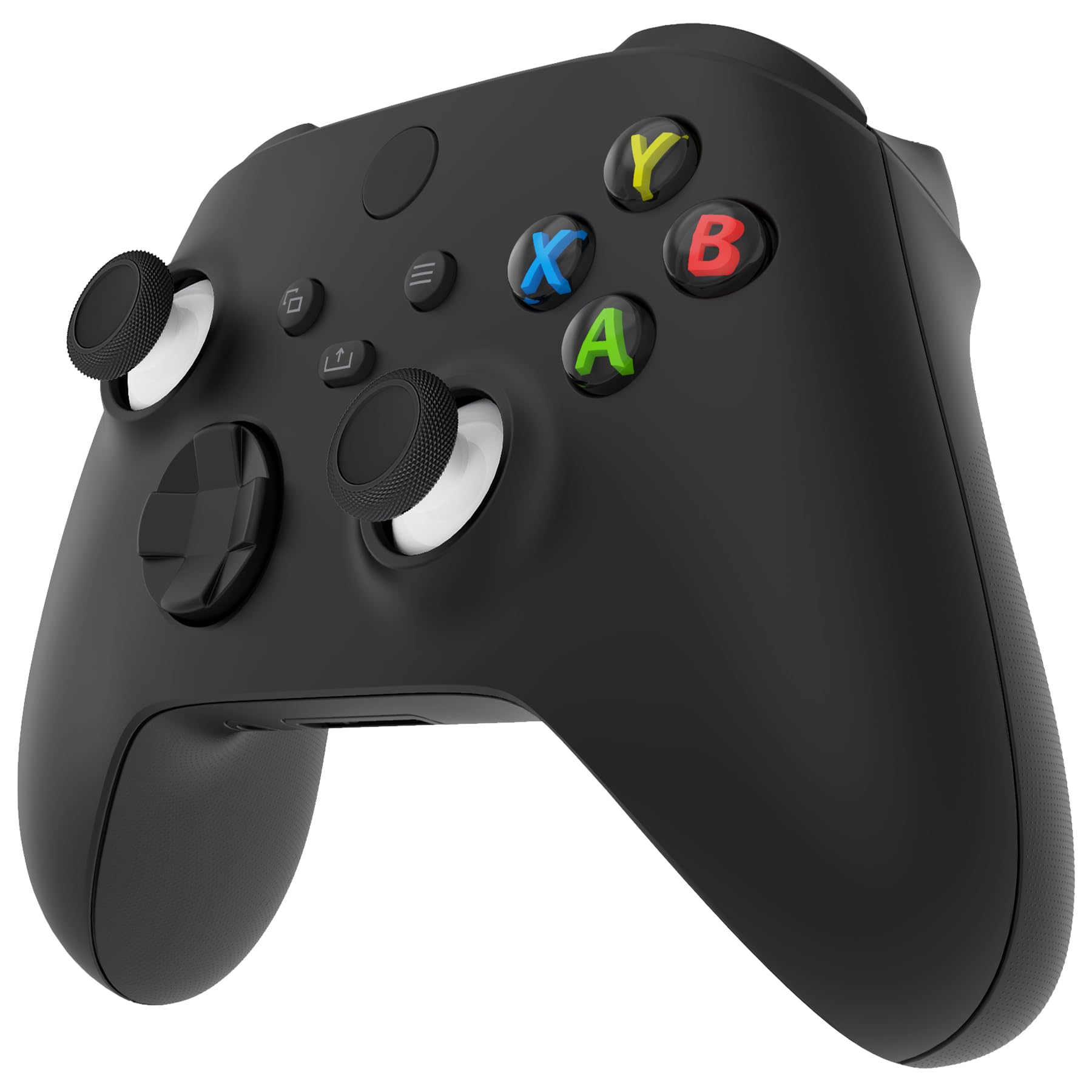 eXtremeRate Replacement Thumbsticks for Xbox Core Wireless Controller, Joysticks Repair Kit for Xbox Series X/S Controller, Custom Analog Stick Buttons for Xbox One S/X/Elite - Robot White & Black — view 4
