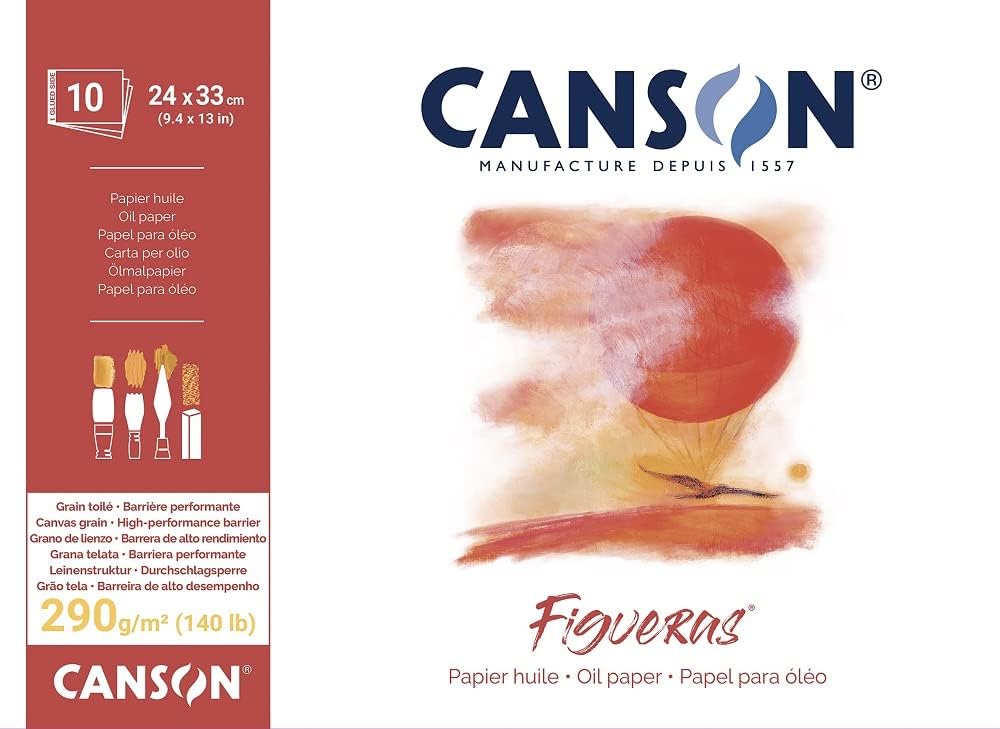 Canson 857-221 Figuras Pad, 9.4 x 13.0 inches (24 x 33 cm)