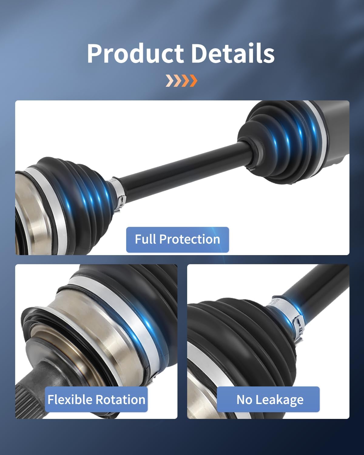 ECCPP CV Axle Half Shaft Assembly fit for Toyota For SEQUOIA For TUNDRA 4.7L 4.0L 3.4L Front Left right 66-5194 2000-2007 2PCS 4WD