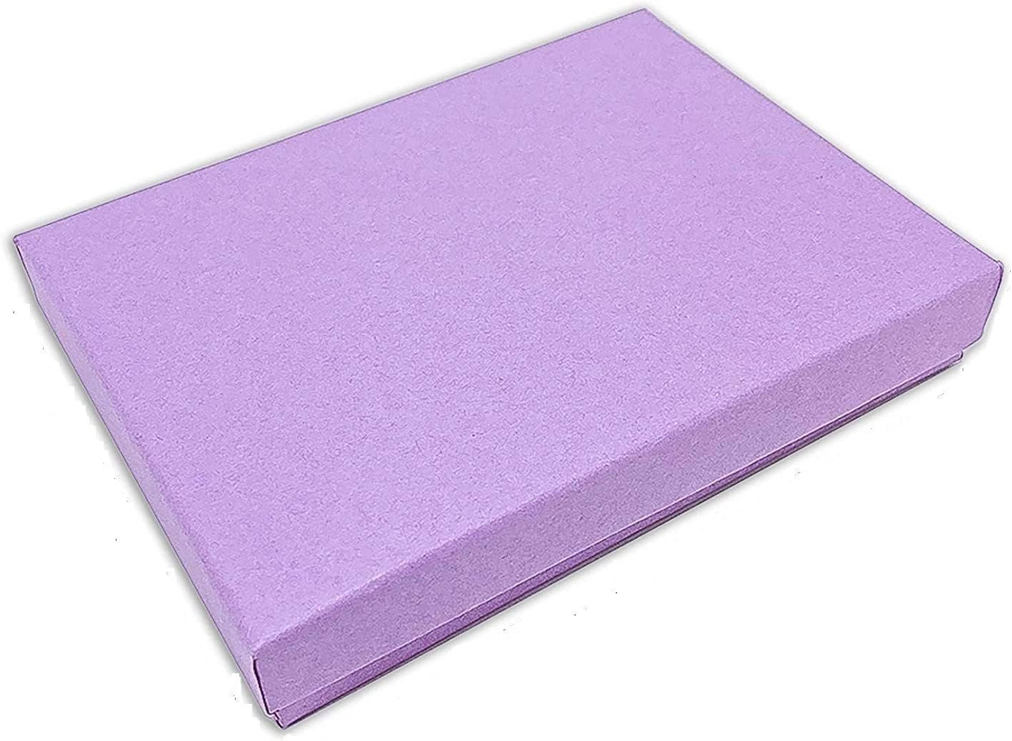 10 Pack Cotton Filled Matte Purple Paper Cardboard Jewelry Box . For Large Necklace, Jewelry Set, Bracelets, Bangle, Pocket Watch, Anklet, Pen, Letter opener, Belt Buckle, Retail Display Packaging Box-Size 7" x 5-1/2" x 1" in (#75) by R J Displays