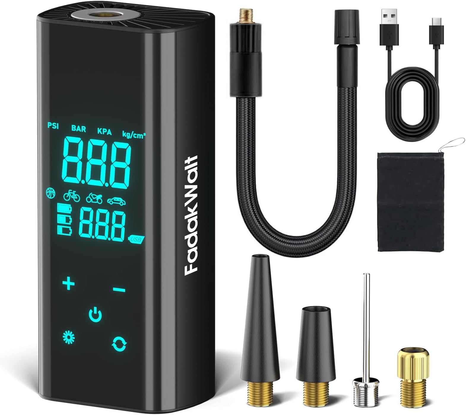 Tire Inflator Portable Air Compressor, Air Pump For Car Tires W/Digital - View #7