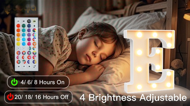 Image of Pooqla Colorful Light Up Letters with Remote, Upgraded 35 Colors LED Marquee Letters, RGB Lighted Letter for Girls Teenager Gift, Birthday, Party, Wedding, Night Light, Room, Bedroom Decor, Letter Y