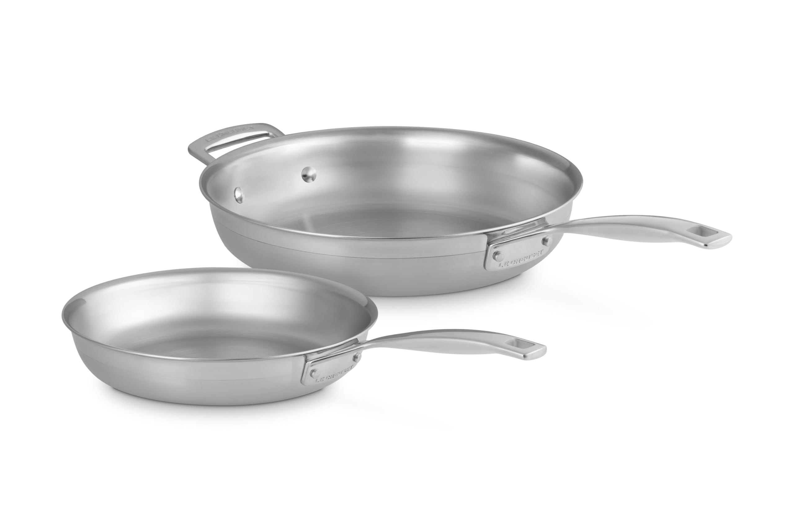 Le Creuset Stainless Steel Classic 3-Ply Set of 2 Fry Pan Set