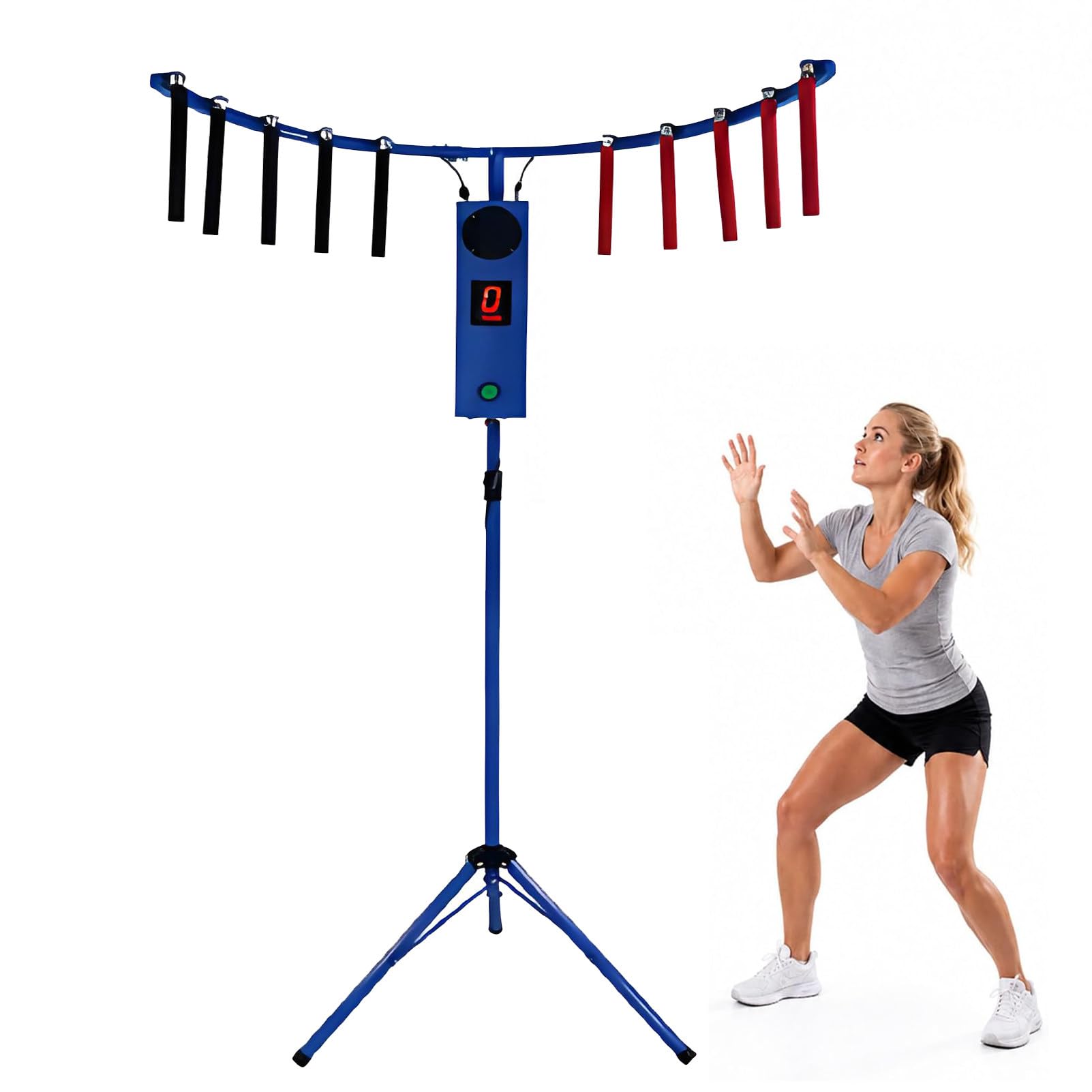 EpyGnom Hand Eye Coordination Training Catching Game, Reflex Arcade Stick Game Machine with Extendable tripod, LED Digital Display & Music Reaction, for Parties, Game Rooms Blue