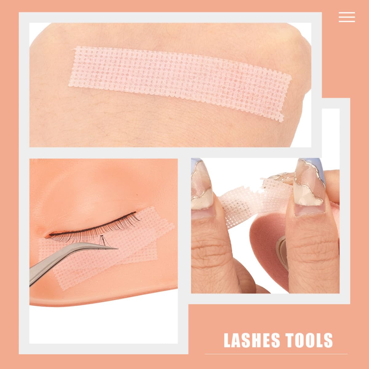 Abaodam Cinta Adhesiva para Extensión de Pestañas Rosa de 1.25 Cm de Ancho, 9 Metros de Tela No Tejida Transpirable, 30 Piezas para Protección y Uso Profesional o Personal