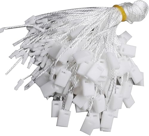 Tangyinrd 1000 cuerdas de nailon blanco de 7 pulgadas, cierre a presión, cierre de lazo, para etiqueta, fácil y rápido de fijar