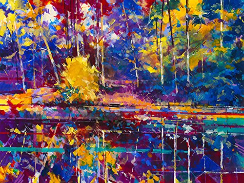 Toile imprimée multicolore 60 x 80 cm WDC99826 pour décoration murale de salon