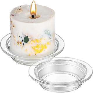 Homoyoyo 2Pcs Wax Warmer Replacement Dish, 4.5in Glass Transparent Aromatherapy Essential Oil Candle Heating Bowl for Home Office