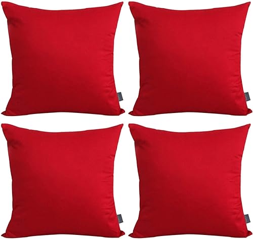 Thmyo - Paquete de fundas decorativas para cojines, 100% algodón cómodo, cuadradas y unicolores, aptas para sublimación o bricolaje navideño, para disponible en Yaxa Mexico