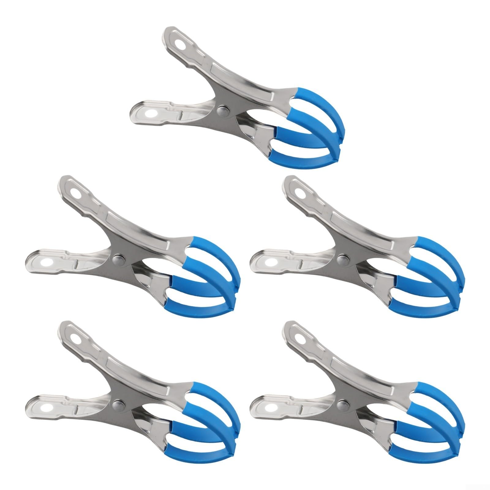 Accarugty Heavy Duty METALs Pool Cover Clips, Stainless Steel Above Ground Pool Clamps, Wind Resistant Pool Cover Fasteners, Blue METALs Clips For Pool Covers