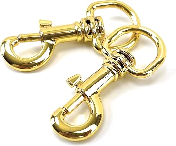 8 Pcs Gold Swivel Trigger Clips 5/8 Inch Heavy Duty Snap Hooks Purse Pet Buckle for Strap Leash Lanyard Collar Keychain