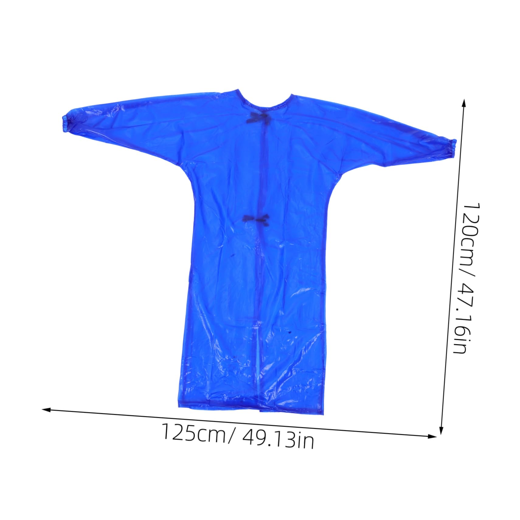 Langarmbluse Unisex-Schutzschürze wasserdichte Arbeitsschürze wasserdichte Industrieschürze dicke Schutzschürze ölbeständige Arbeitskleidung Langarm-Schutzschürze PVC Blue