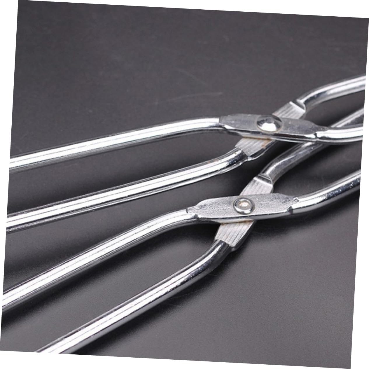 Healeved 4pcs Stainless Steel Garbage Clamp Long Scissor Shape up Tool for Outdoor Clean-up Lightweight Trash Picker for Parks Bbqs and Camping