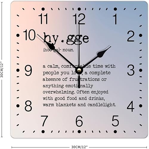Miniatura 9 de Reloj de pared cuadrado de PVC con definición de ley de atracción, citas primitivas, reloj colgante, tipografía, impresión de poste de 12 pulgadas,
