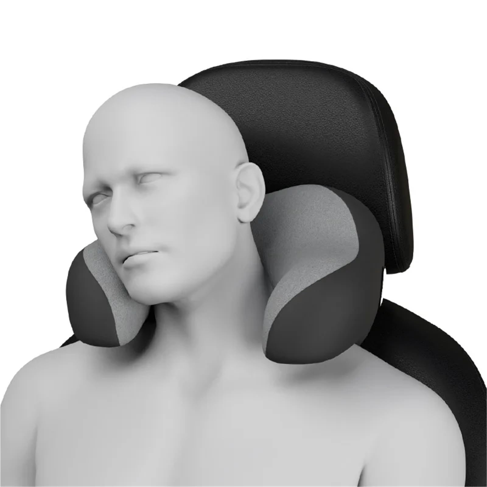 poduszka do jazdy Poduszka pod szyję z pianki memory w kształcie litery U. Ochronna, oddychająca poduszka zagłówka samochodowego. Łagodzi stres(2Pcs A GA)