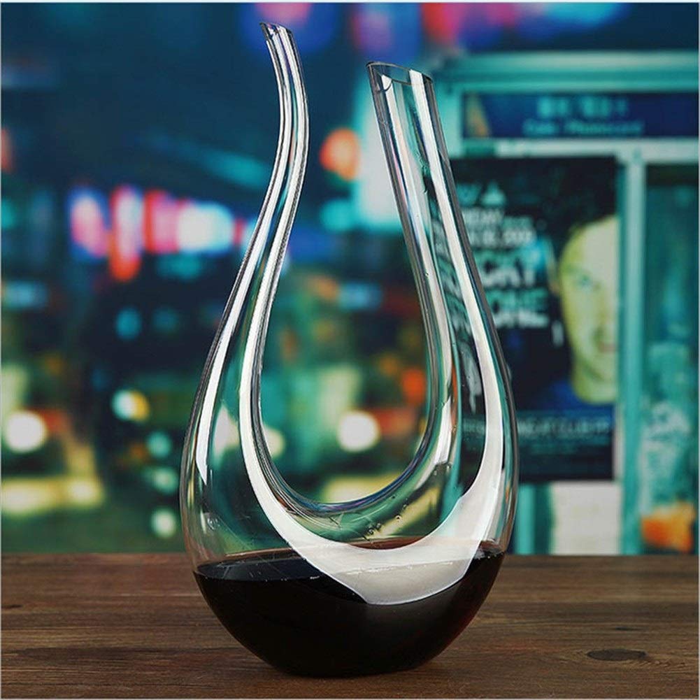 Vaso de cristal de 1500 ml Gran decantador de vino Vertedor Jarra Contenedor de vino Botella de agua Vasos para beber Conjunto de barra de jarra (Color : 1)