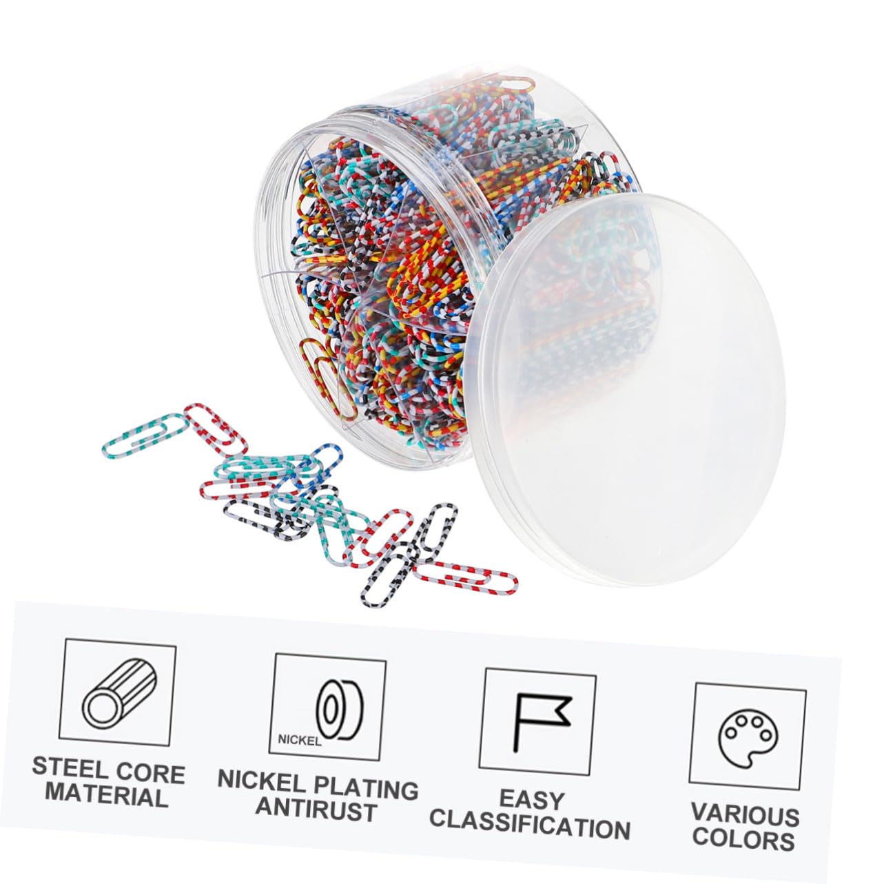 3 Set Graffetta Per Fogli Taccuino Clip Morsetti Piccolo Fermagli Per Graffette Carta Graffette Grandi Graffette Ideali Forniture Per Ufficio Metallo Colorful 450 Pezzi*3