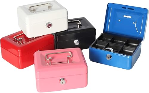 Miniatura 9 de Decaller - Caja de dinero con ranura para niños, caja de dinero pequeña con bandeja para dinero y cerradura de llave, 6 15 pulgadas x 5 pulgadas x 3