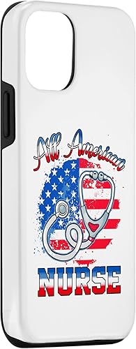 Miniatura 6 de Funda para iPhone 13 Pro Max 4 de julio con bandera de Estados Unidos para enfermeras