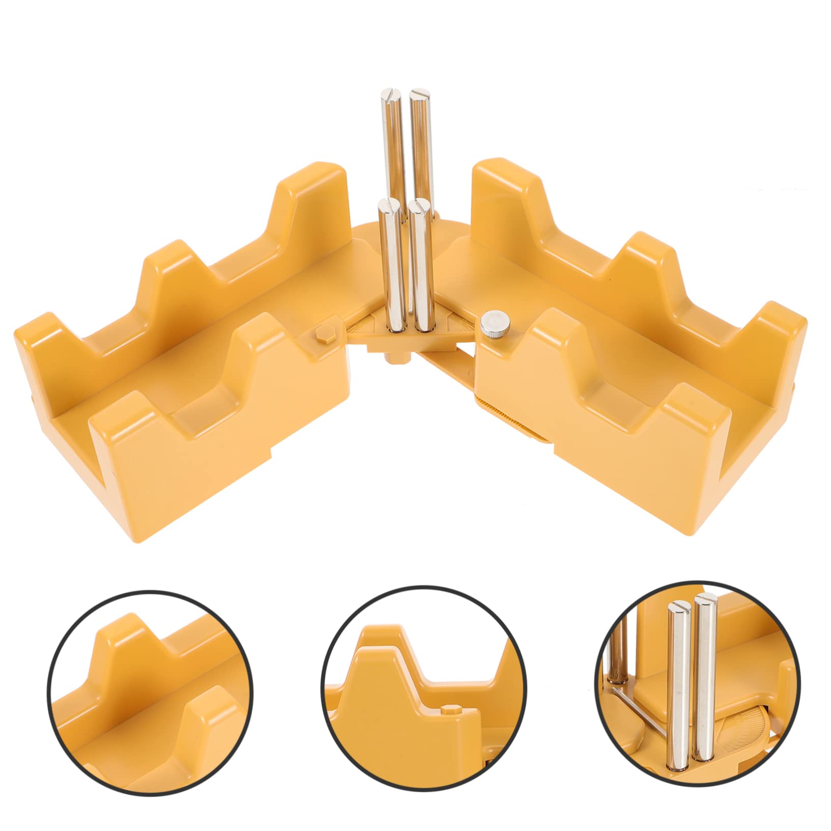OSALADI Bevel Measurement Tool Protractor Angle Finder Measuring and Sawing Cutting Tool Angles Cutting Tool Angle Finder Tool Miter Protractor Angle Measuring Tool Yellow Stainless Steel