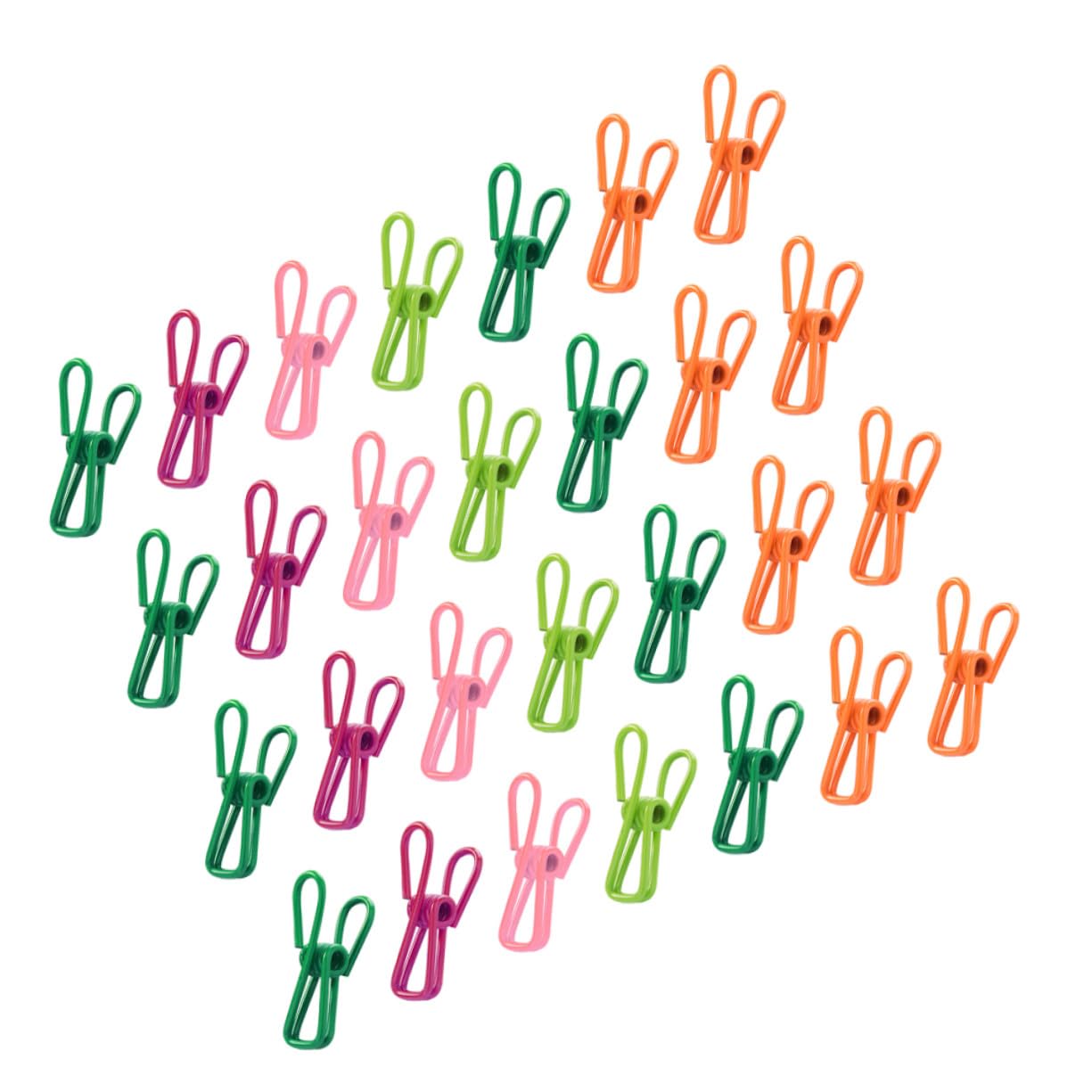 Ipetboom Mollette per Bucato Colorate e Fermagli per Trapunte Antiscivolo in Plastica e Metallo, Clip per Vestiti Resistenti per Asciugare Biancheria e Jeans, Set da 10 Colore Casuale