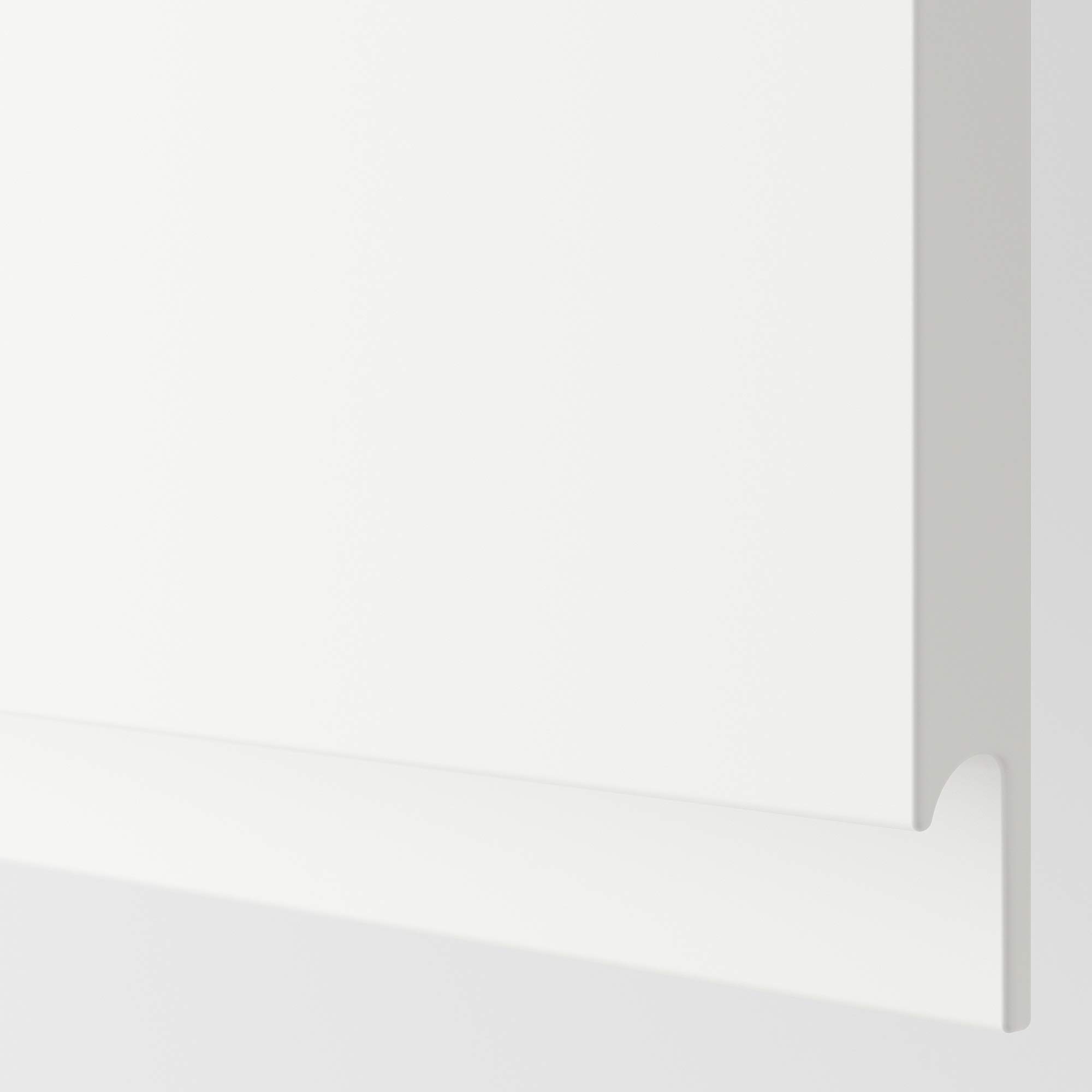Armoire haute METOD pour réfrigérateur/congélateur, 60x60x200 cm, blanc/Voxtorp blanc mat