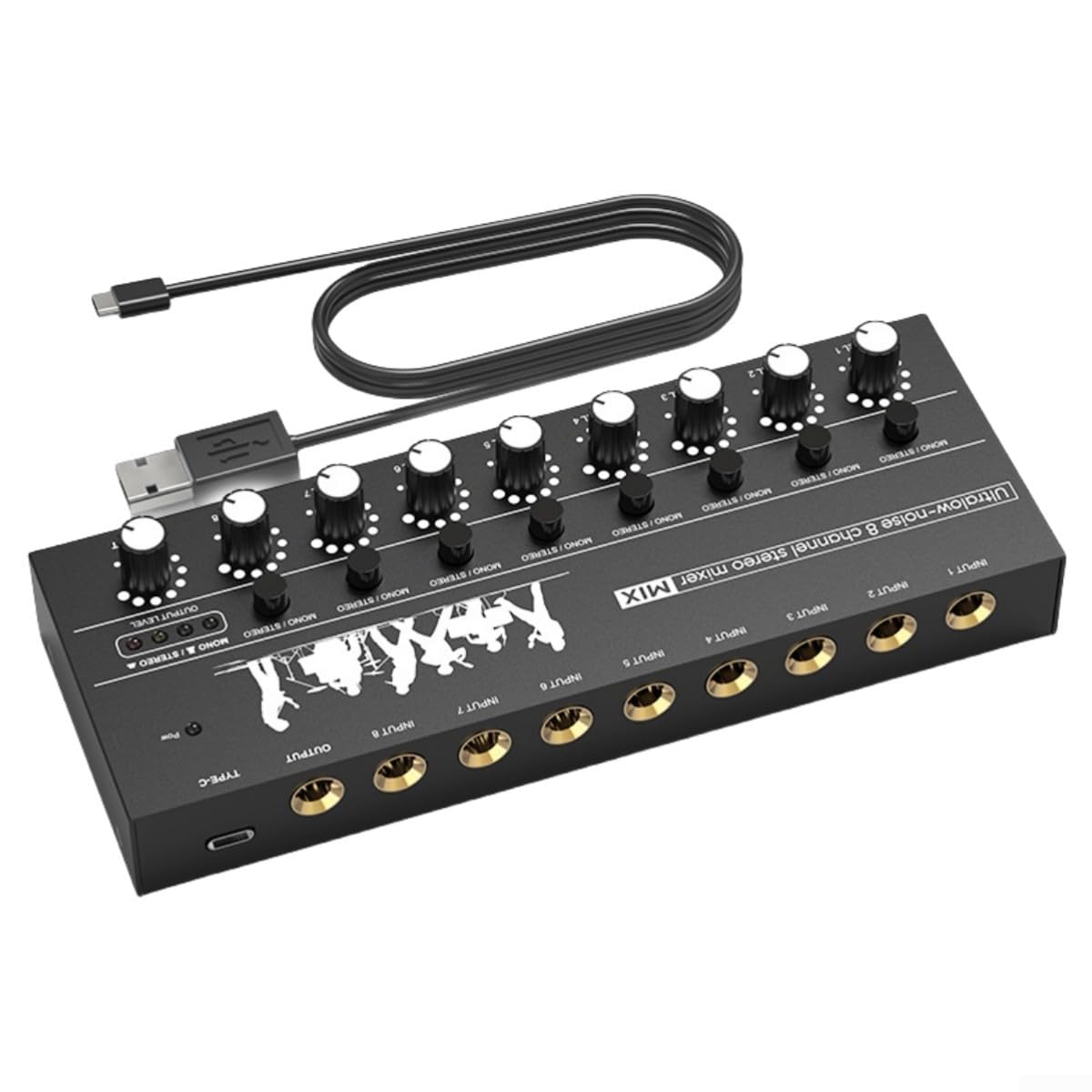 do mini miksera audio 6-kanałowego XLR USB do strumieniowego przesyłania