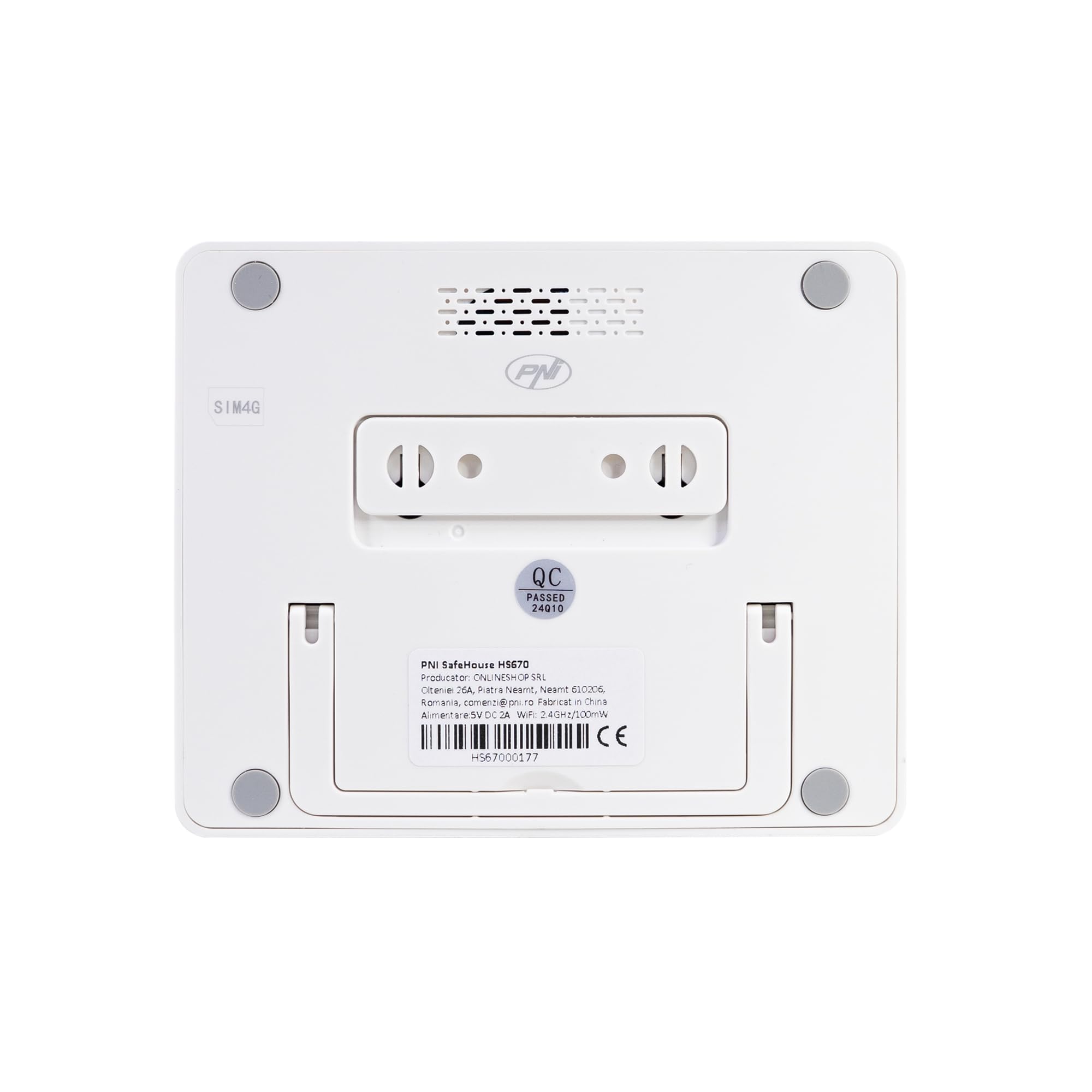 PNI Sistema de alarma inalámbrico SafeHouse HS670 WiFi GSM 4G, pantalla táctil a color, 99 zonas inalámbricas, soporta 5 números de teléfono, llamada de alarma y SMS, compatible con la aplicación Tuya