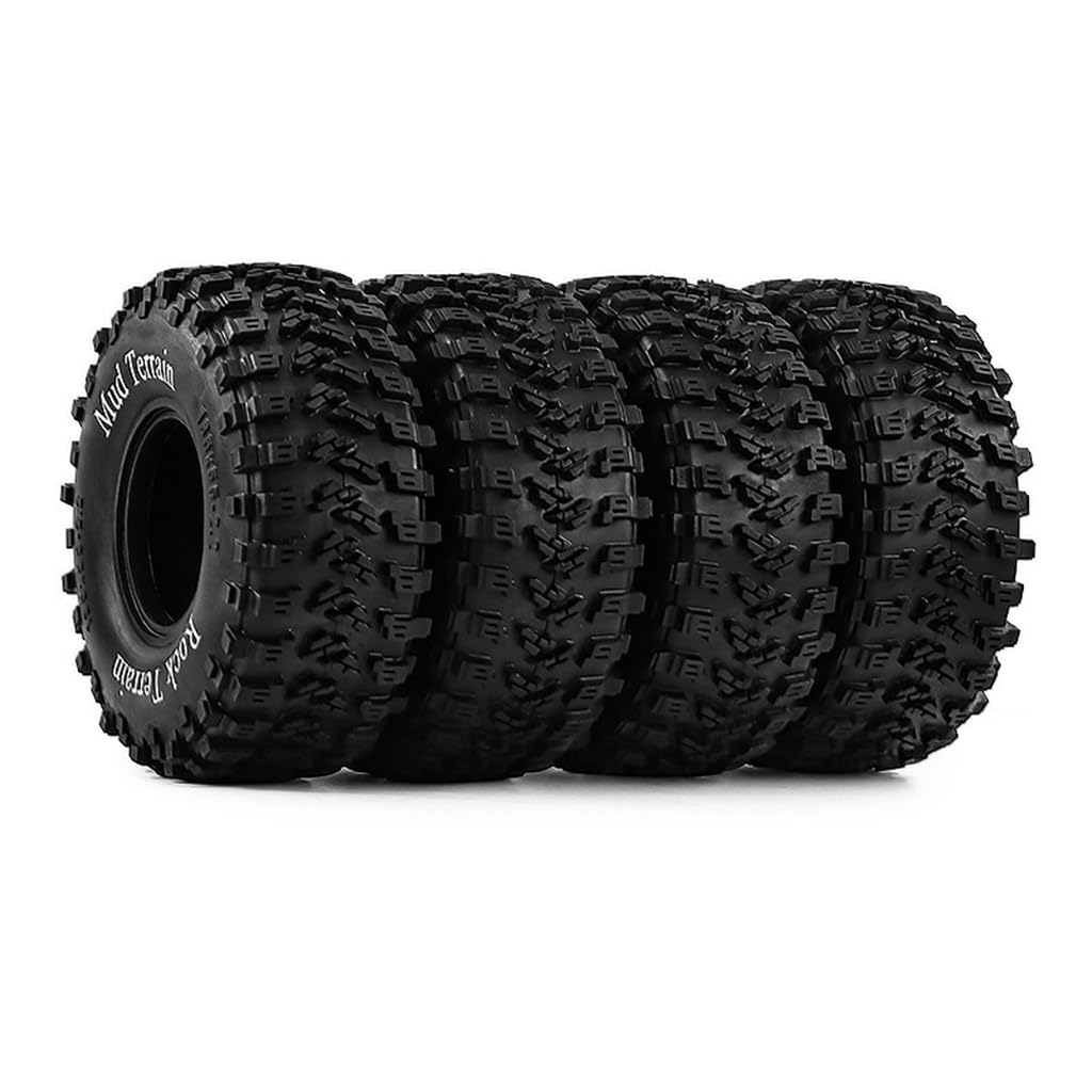 4 szt. 2,2 '' gumowe koła do opon 135 x 55 mm RC części zamienne do 1/8 MJX CROSSRC YIKONG AXIAL AXP8 Crawler RC Car