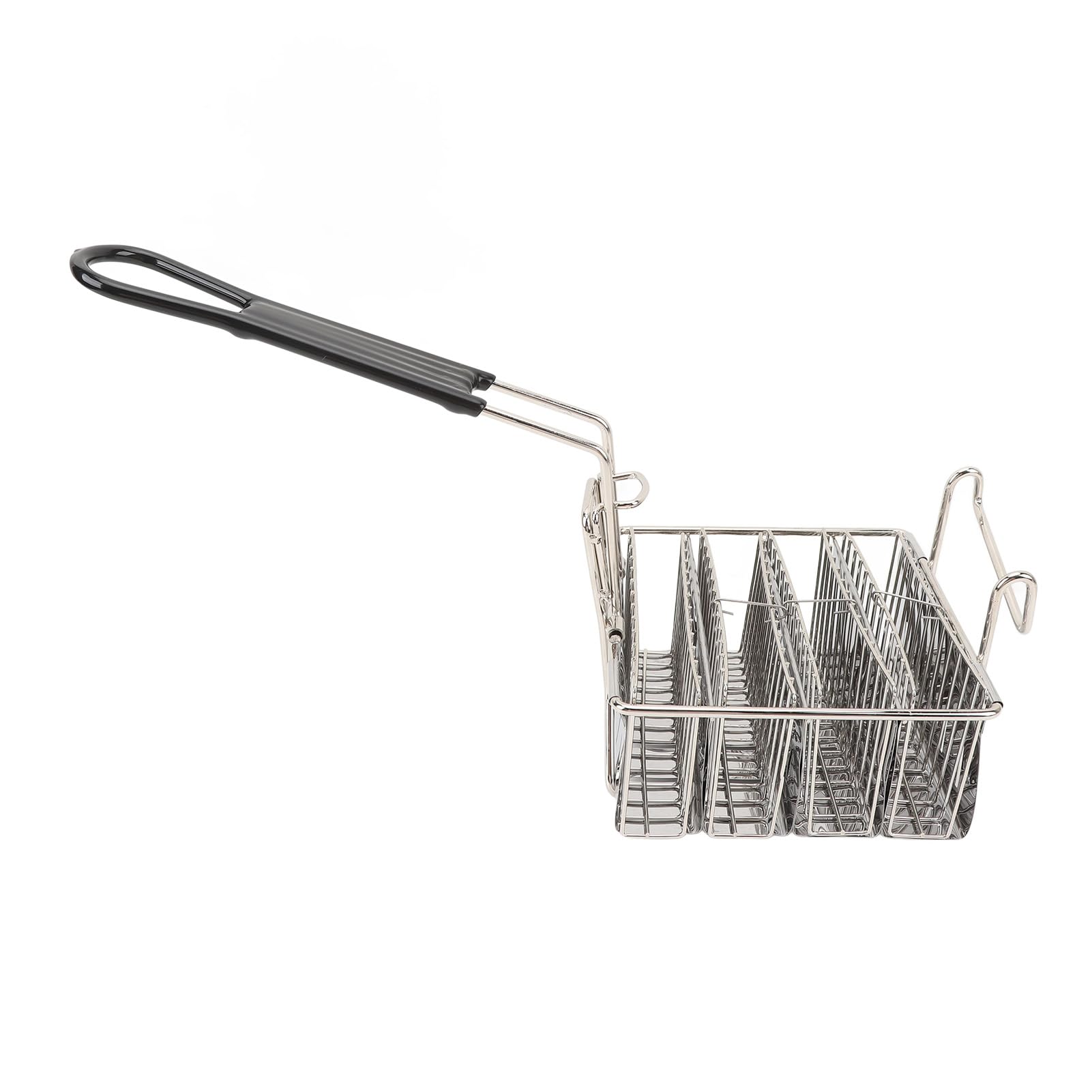 Fockety Panier de Friteuse Coquille 4 Pièces, Acier Inoxydable avec Poignée