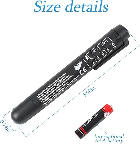 Miniatura 2 de Bolígrafo probador de líquido de freno, herramienta de prueba de diagnóstico de frenos automáticos con 5 indicadores LED, analizador de humedad de
