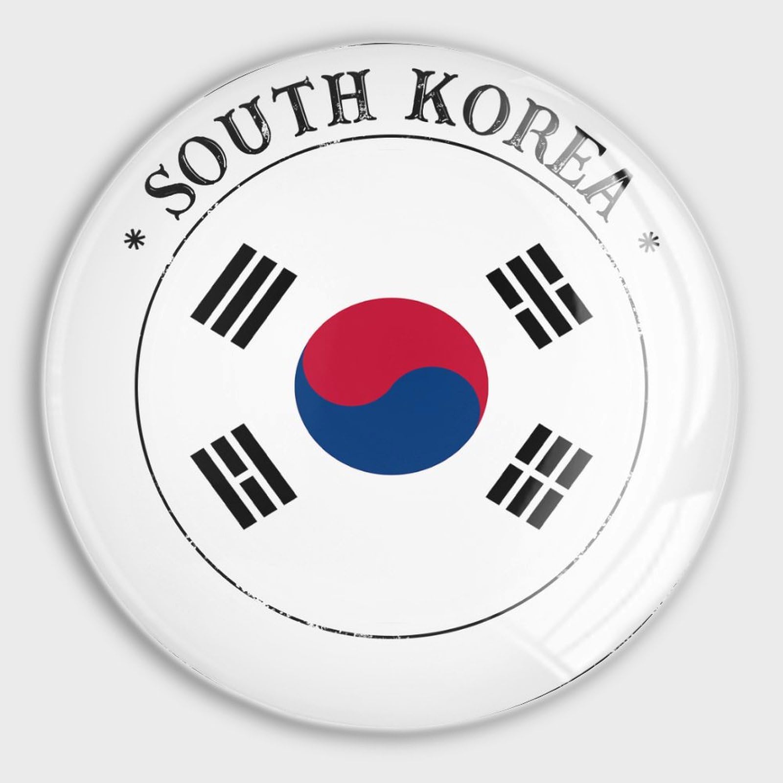 Magnet frigo drapeau Corée du Sud en verre pour cuisine et bureau