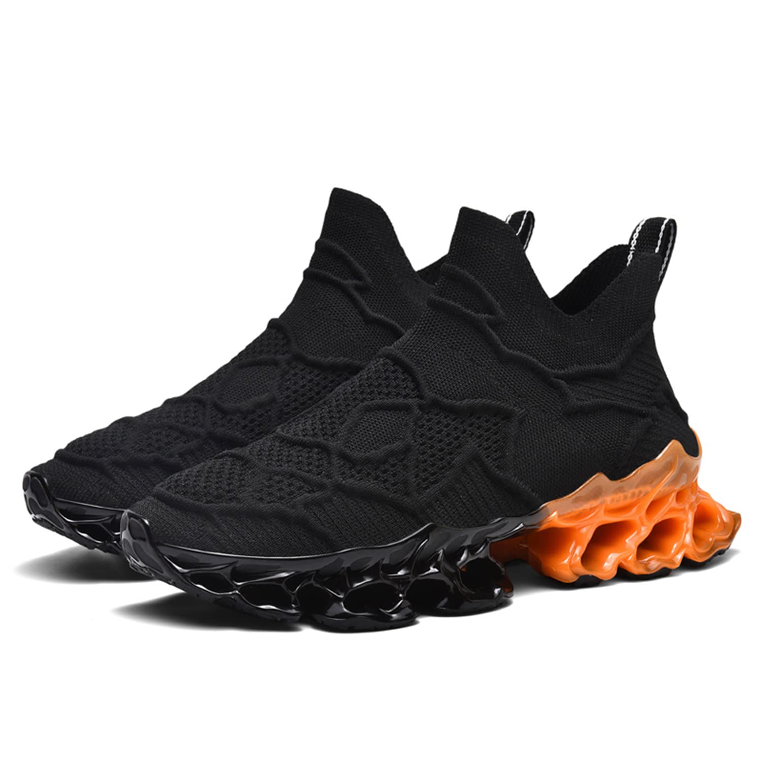 Poramea Mens Slip on Loafers Walking Tennis Shoes Laceless Running Blade Sneakers Mesh Trail Jogging Casual Athletic