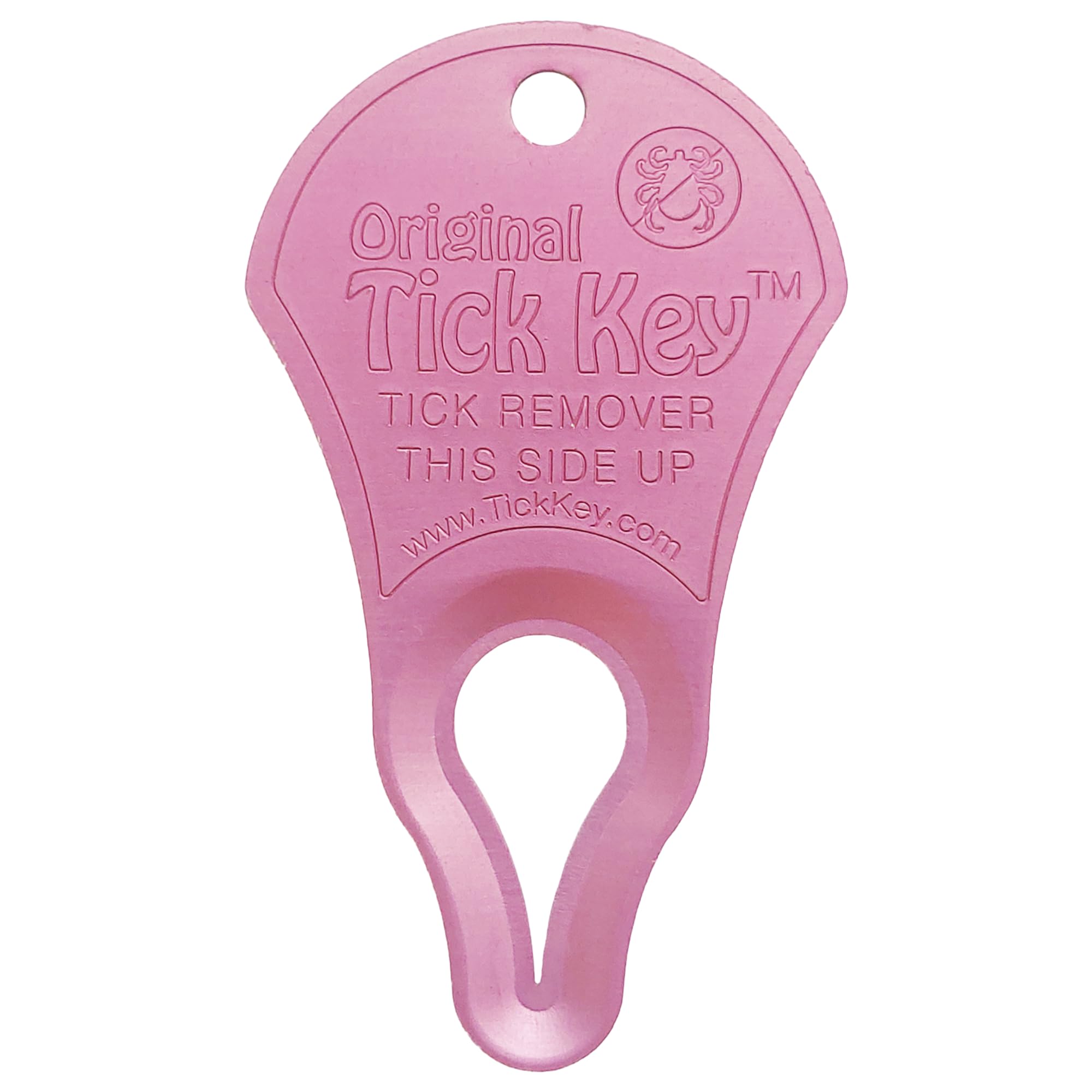 The Original Tick Key - Tick Detaching Device - Portable, Safe and Highly Effective Tick Detaching Tool (Pink)
