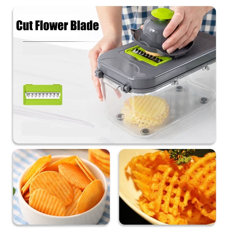Gemüseschneider, Käsereibe, Aufbewahrungsbox, Karotte, Kartoffel, Allesschneider, Obst, Küche, manuell, Chopper-Gadgets