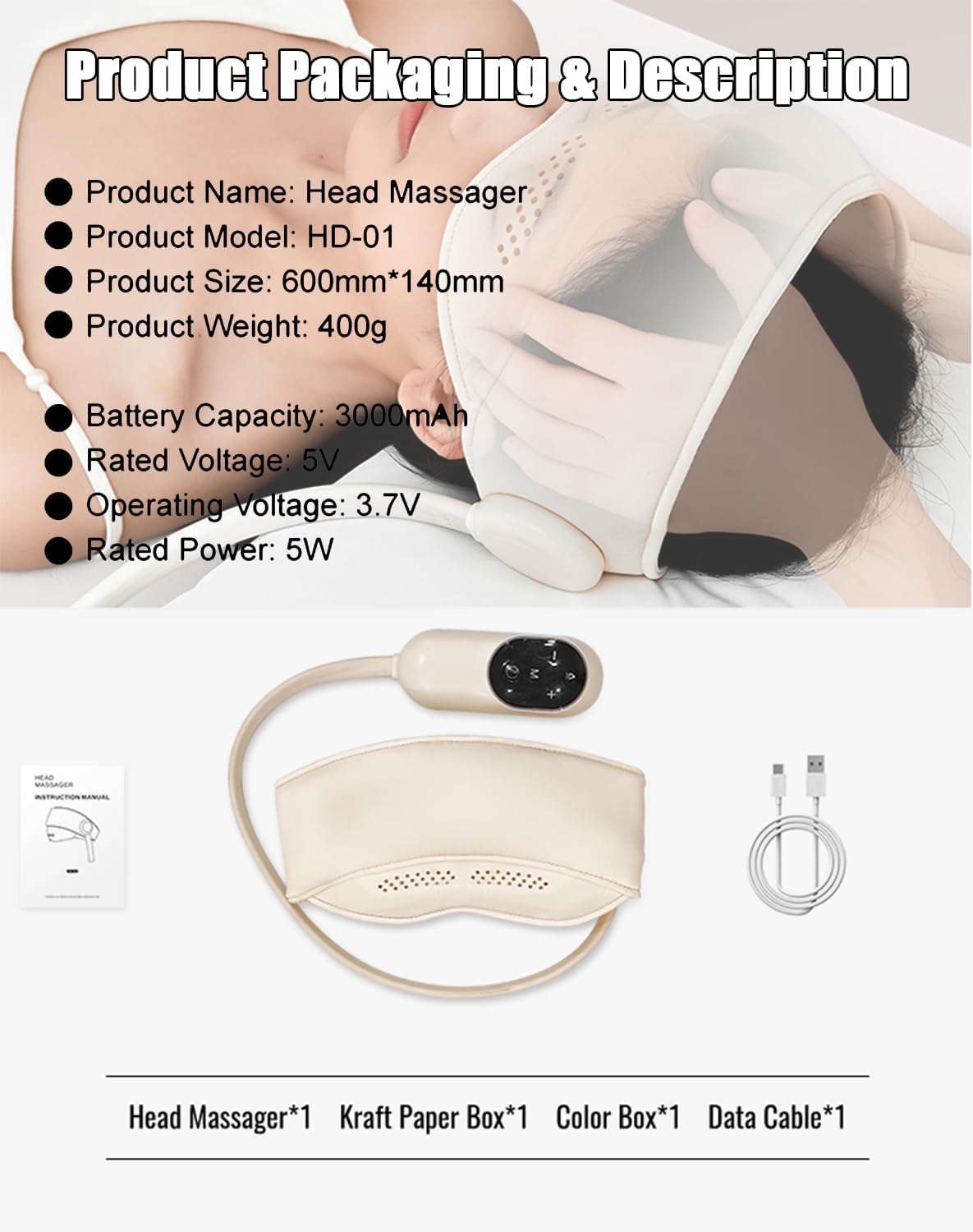 Eye & Head Massager with Remote & Heat, Elaxing Eyes & Better Sleep, The Perfect Holiday Gift for Mom Dad Women Men - Image 8