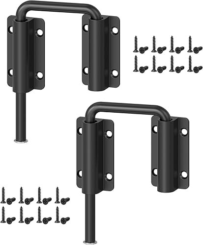 Miniatura 10 de Cerradura de puerta corredera de múltiples ángulos, cerradura de pestillo de aluminio en U para patio de 90/180 grados para puerta de granero