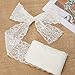 VGOODALL Bridal Wedding Lace Ribbon 3 Inch Wide 10 Yards - Stretchy Elastic Floral Lace Trim for Decoration, Gift Wrapping, DIY Crafts, Hair Bows, Sewing Projects