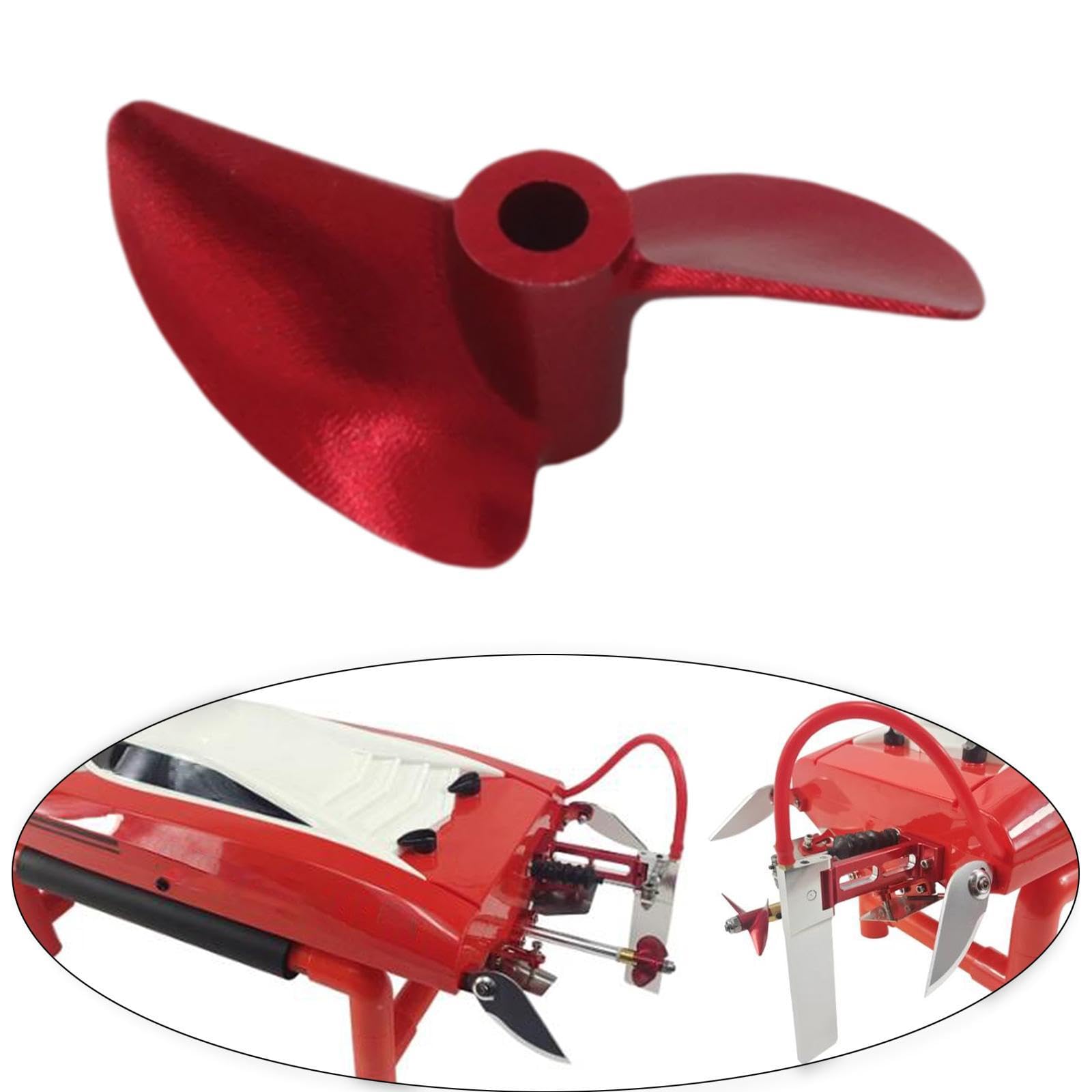 RC Barco Actualización Accesorios para Modificación de Velocidad Partes de Dirección Rudder Propulsión de Chorro Aluminio Sólido Adecuado para Mejorar, Hélice CNC, 40mm
